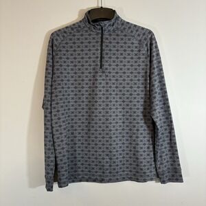 Swannies 1/4 Zip Mens Medium Gray Aztec Tribal Southwestern Performance Golf